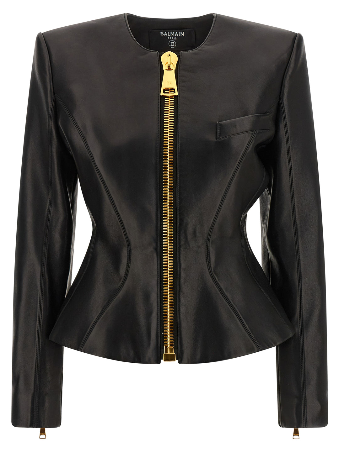 Balmain Leather Jacket Puffer Jackets - Nero | 38f5025b2b60c9a9880d1285a6a1d48cd08c32d1