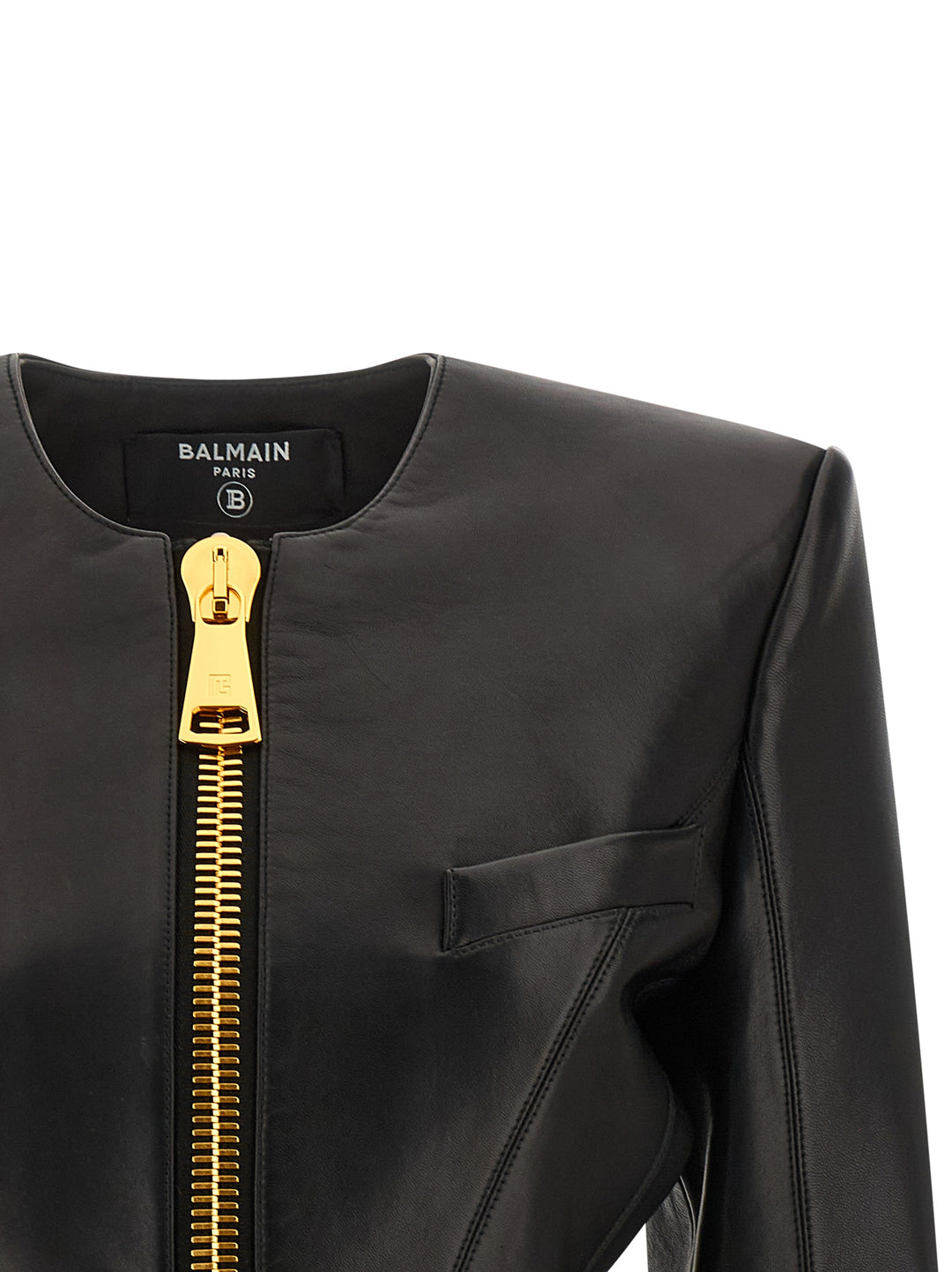 Balmain Leather Jacket Puffer Jackets - Nero | 6ac05bc4abbeb07591aedbdd5b0f62071feadec7