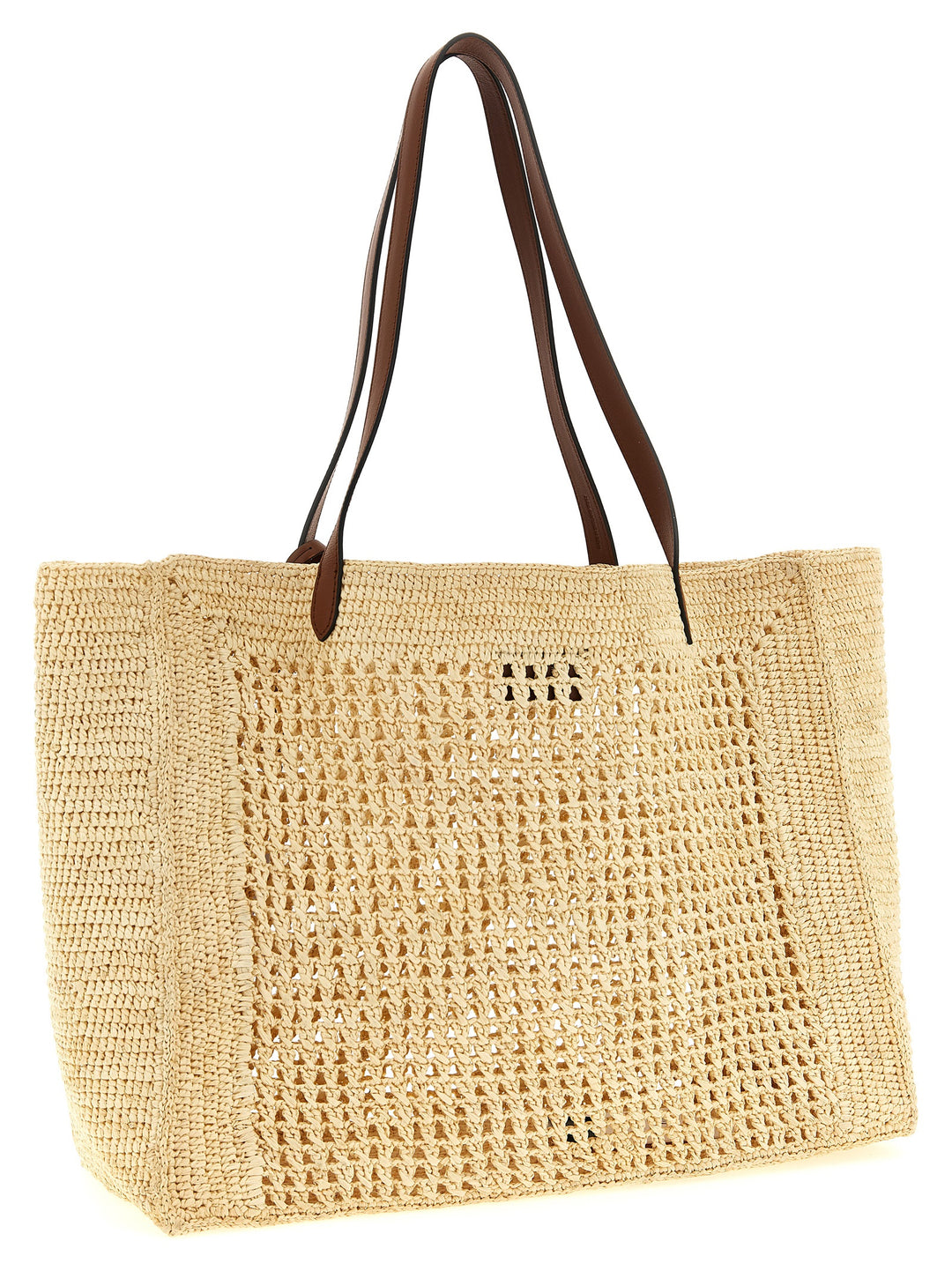Mulberry Big Crochet Shopping Bag Tote - Beige | 63985a346ea9d9119a5f76fbce0d6c220a18f7fe