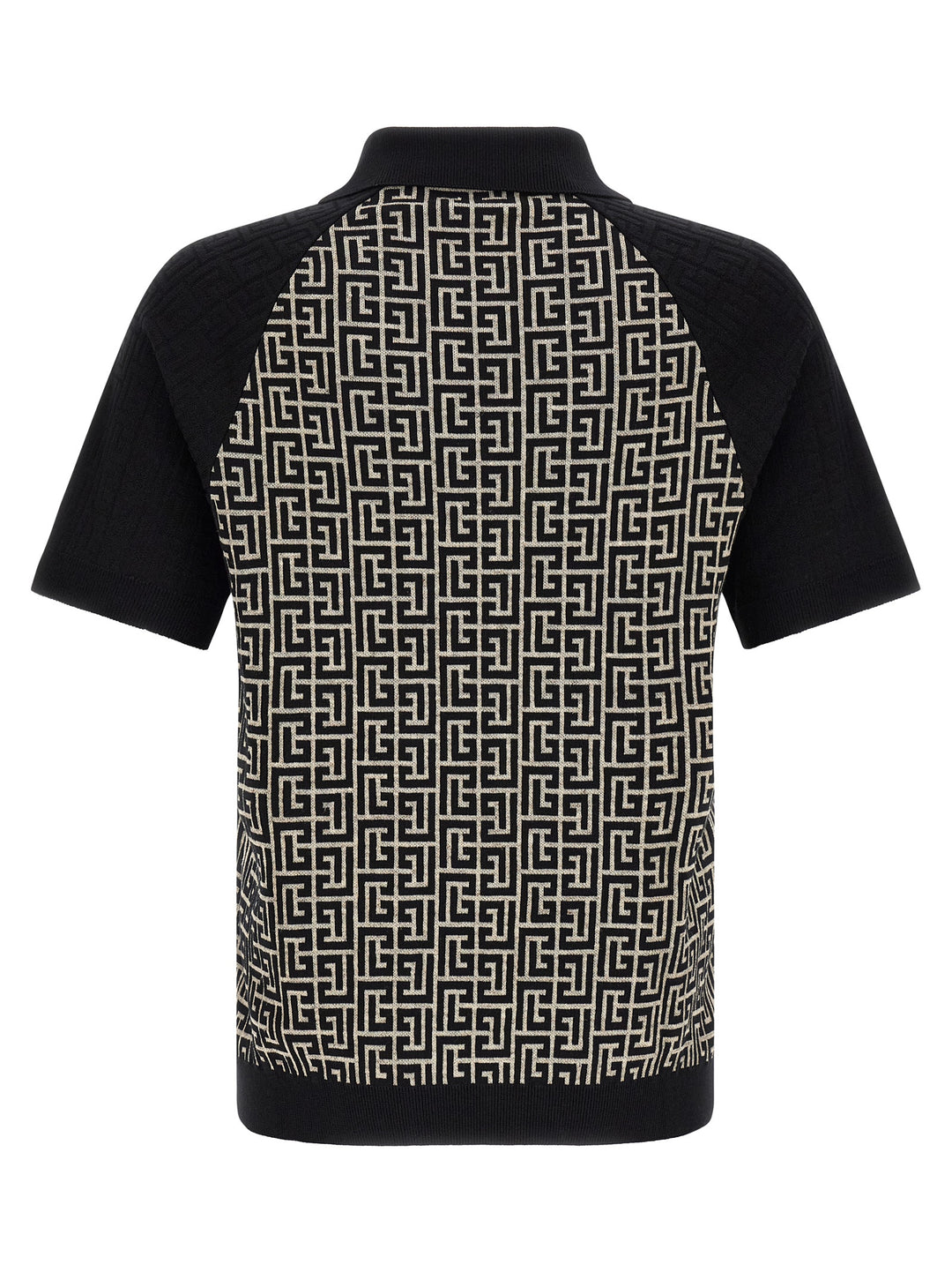 Balmain Pb Monogram Polo - Bianco/Nero | 633b8df53e95a94bc5985d3cb81c57b93c6772df