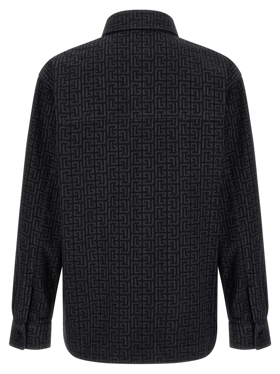 Balmain Monogram Pattern Overshirt Camicie - Nero | efd305c46c3eda9f351883f8b561c389ba9b5054