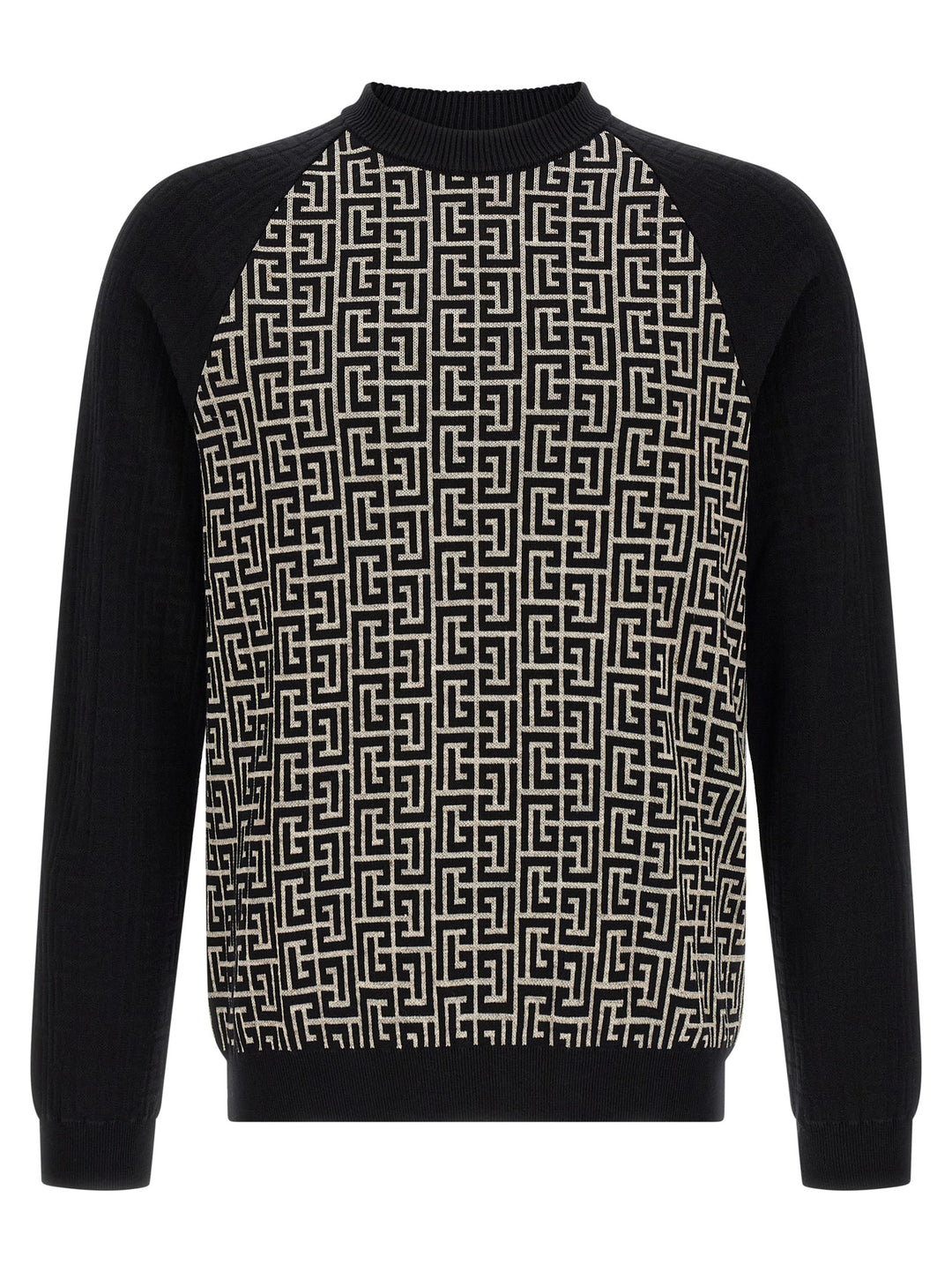 Balmain Pb Monogram Mesh Maglioni - Bianco/Nero | bdde5def1d3addafe4e00038f2814ab8da1f18d3