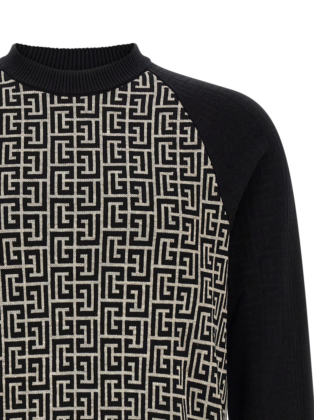 Balmain Pb Monogram Mesh Maglioni - Bianco/Nero | c305a3f3b035b460d06ffbd1fc19e22214a0e698