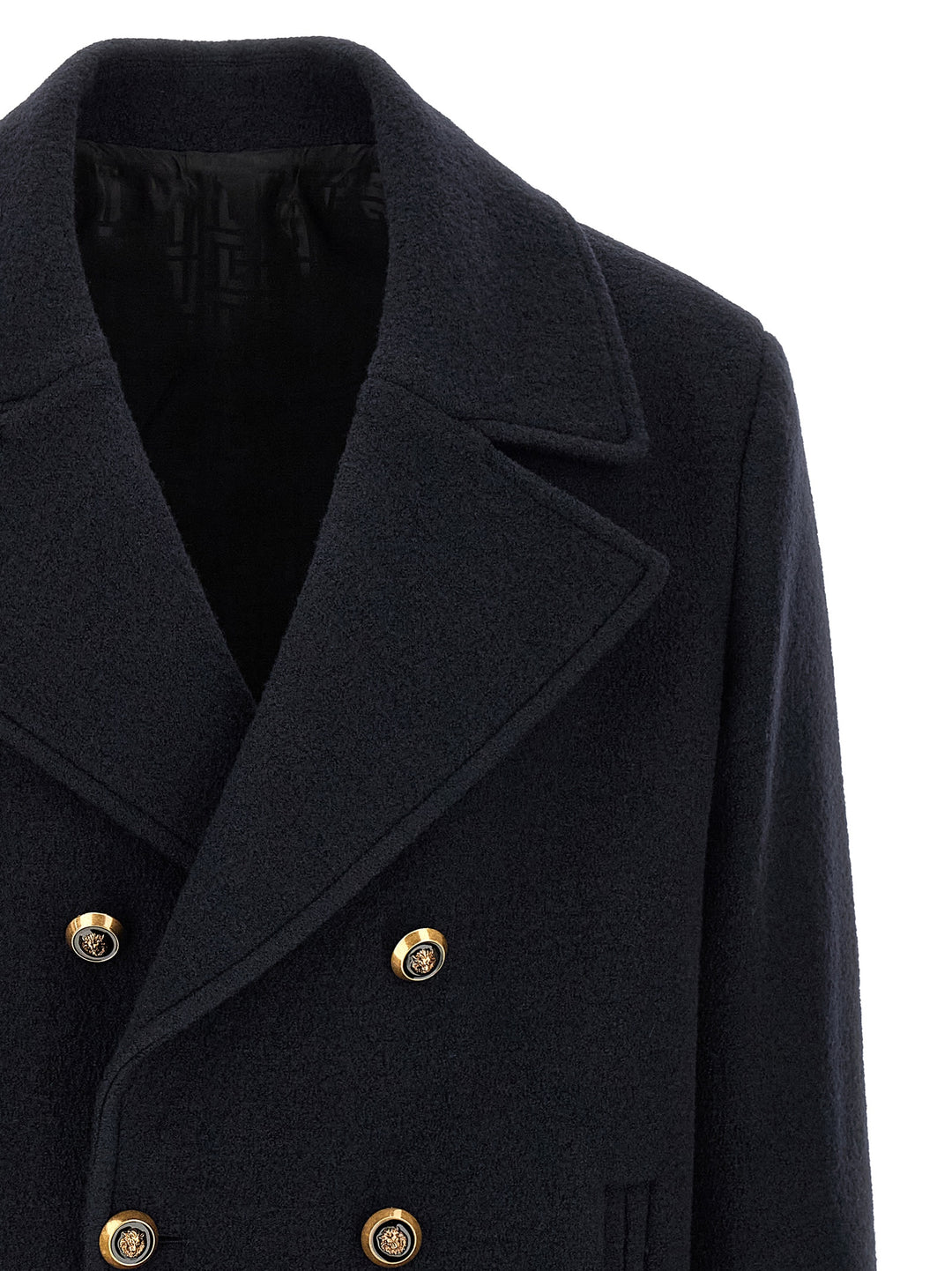 Balmain Wool Caban Trench e Impermeabili - Blu | 195e8973998a9f156e117a862d1db737539ed0b3
