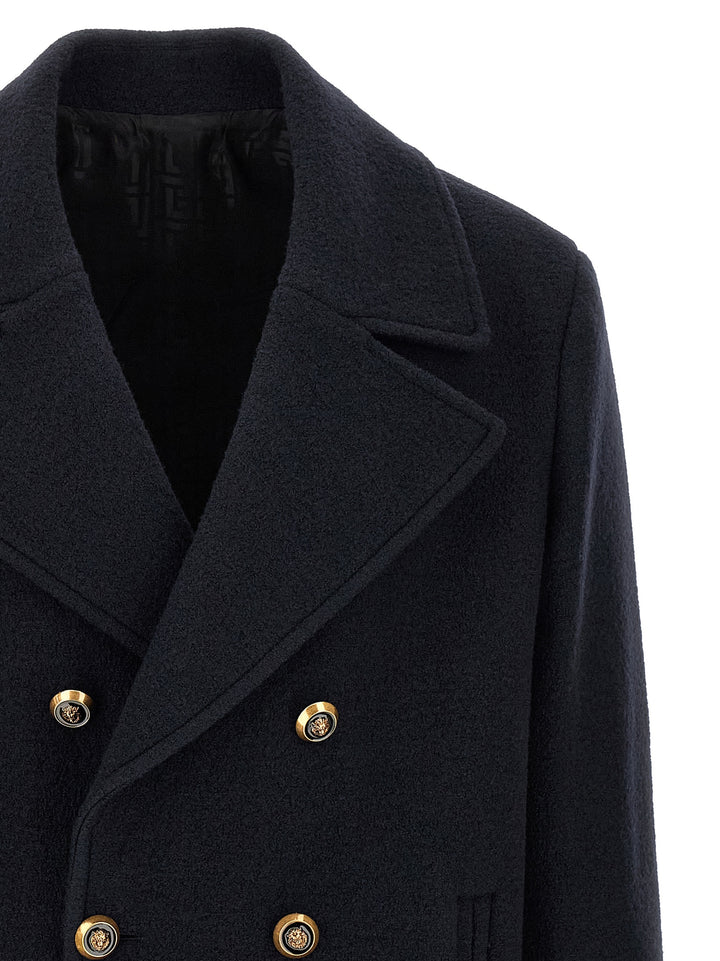 Balmain Wool Caban Trench e Impermeabili - Blu | 195e8973998a9f156e117a862d1db737539ed0b3