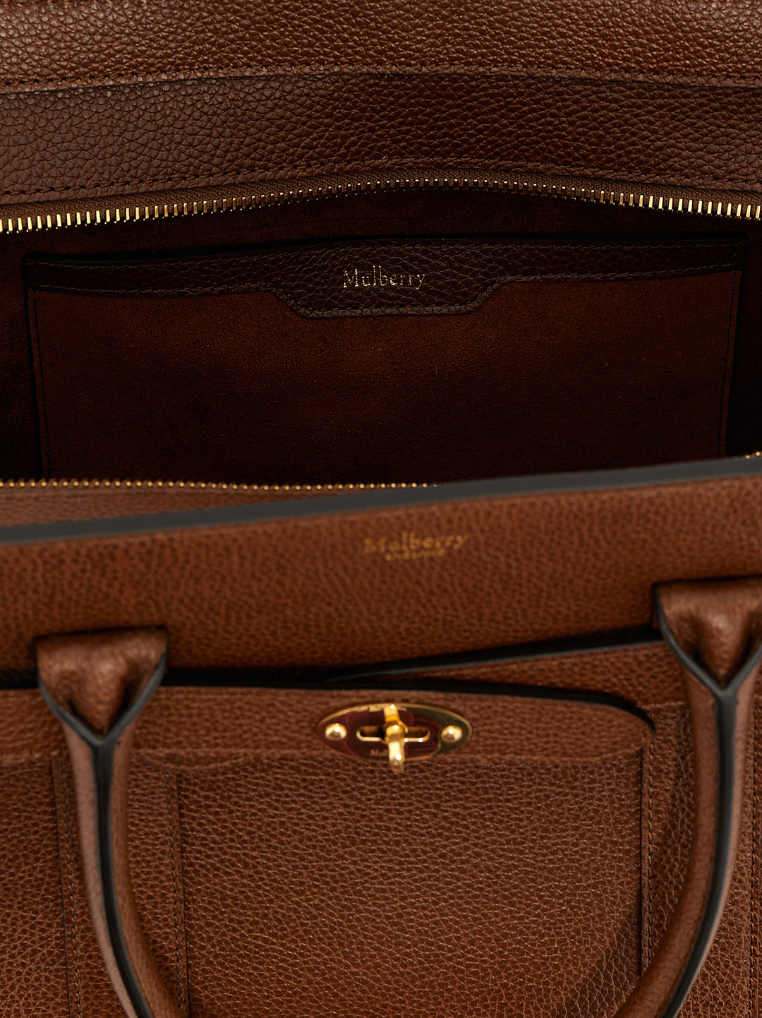 Mulberry Small Zipped Bayswater Tote - Marrone | a025c372e7571aff9129ceba3b38f8c8423805cc