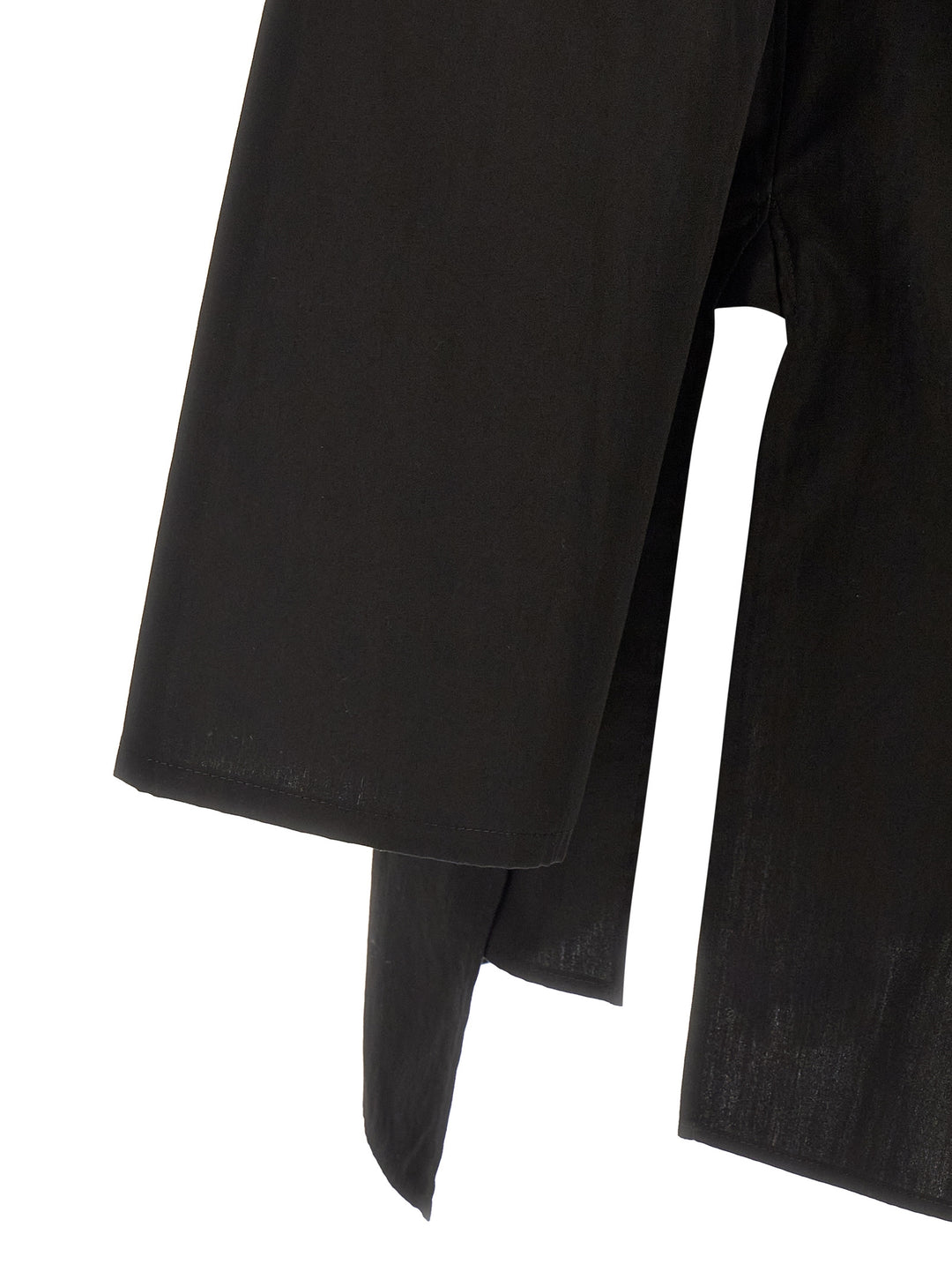 Yohji Yamamoto Collar Gather Double B Camicie - Nero | 5f93d8136cce6916471fc6b6895eaf9618da6c44