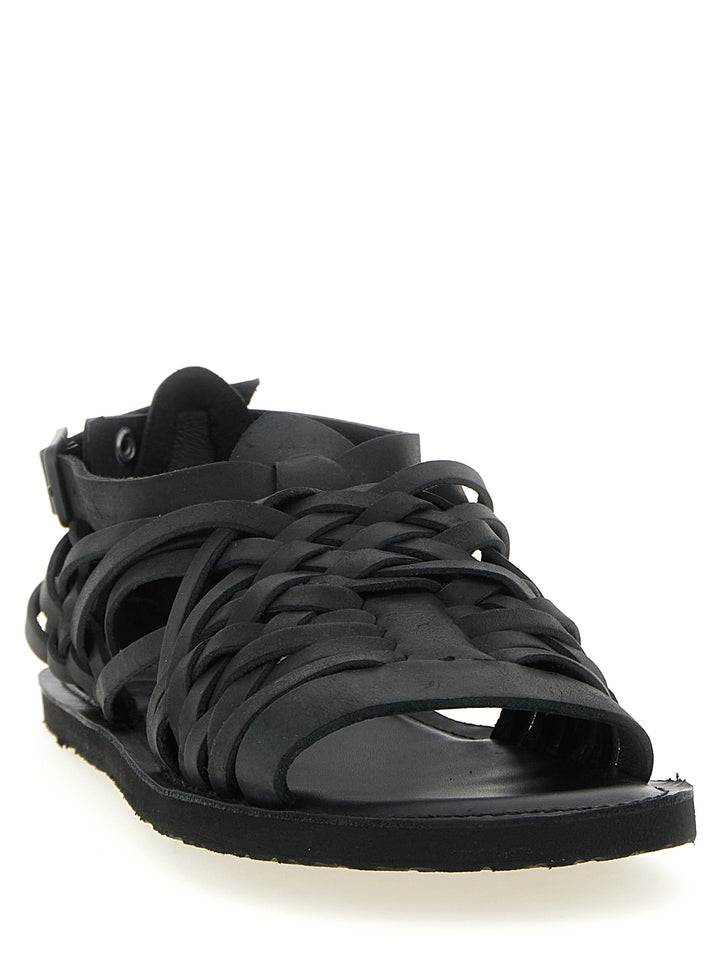 Yohji Yamamoto Braided Leather Sandali - Nero | 04f4926712f902b84a3bb87f45b0e2e0484d936b