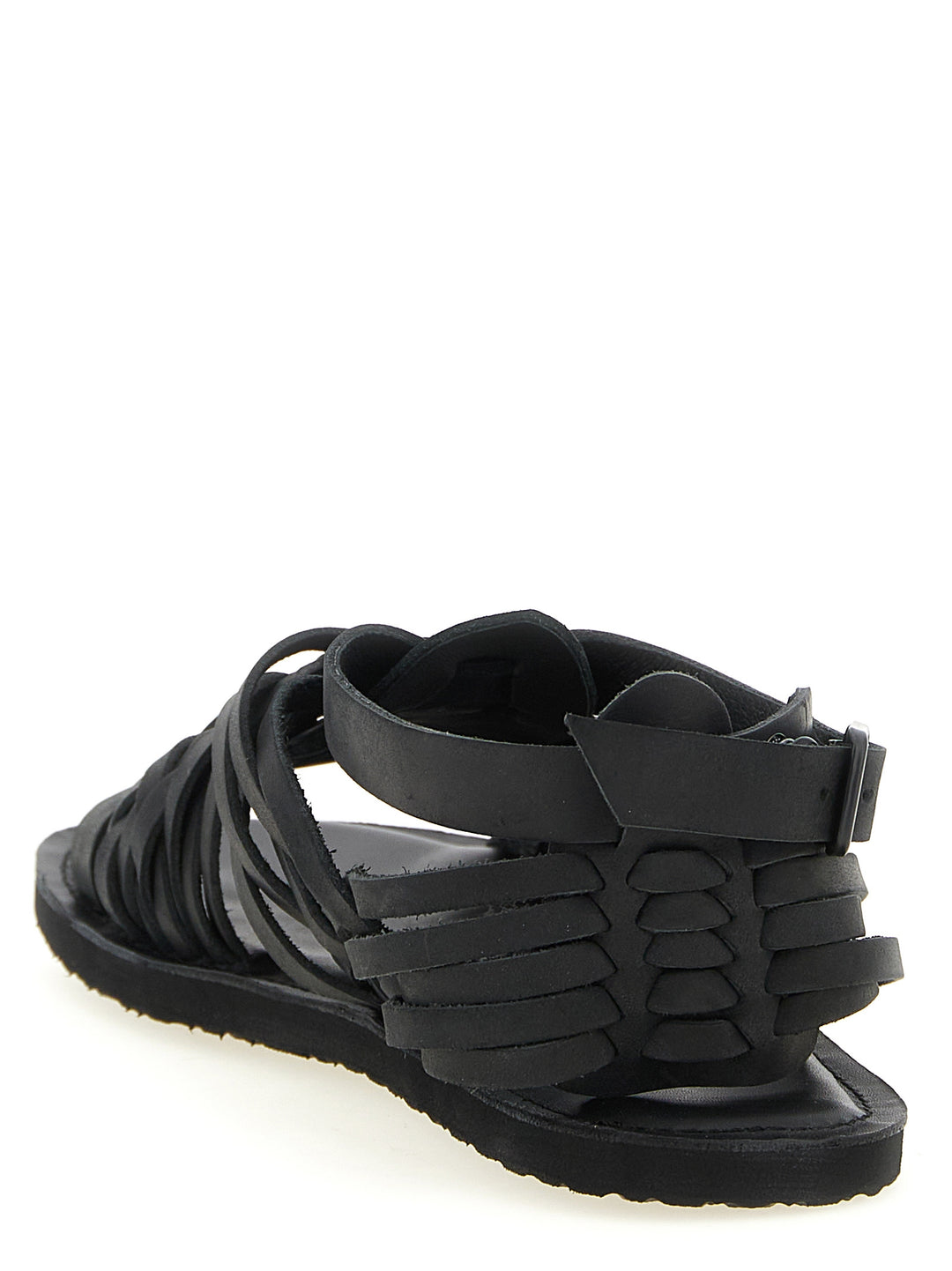 Yohji Yamamoto Braided Leather Sandali - Nero | c5c2268613aff770ebd376f4440978a5c4c5f61c