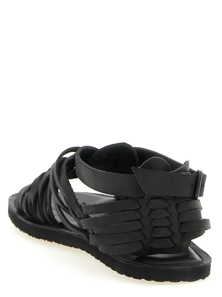 Yohji Yamamoto Braided Leather Sandali - Nero | c5c2268613aff770ebd376f4440978a5c4c5f61c