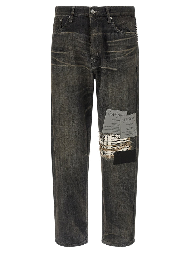 Yohji Yamamoto Savege Denim Jeans - Nero | f10d5a1d9da5f180b1ada3f4c450fd2549738b4a