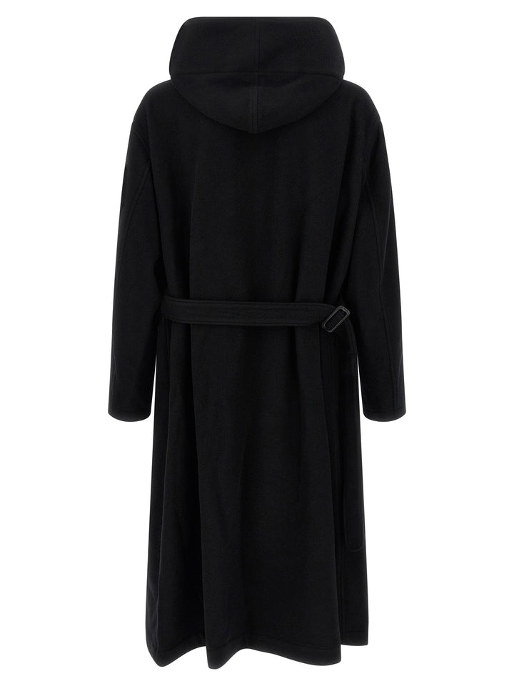 Yohji Yamamoto Hooded Coat Trench e Impermeabili - Nero | 31dc8d38186d4d0e944e1f4e4b823ad9474fc267