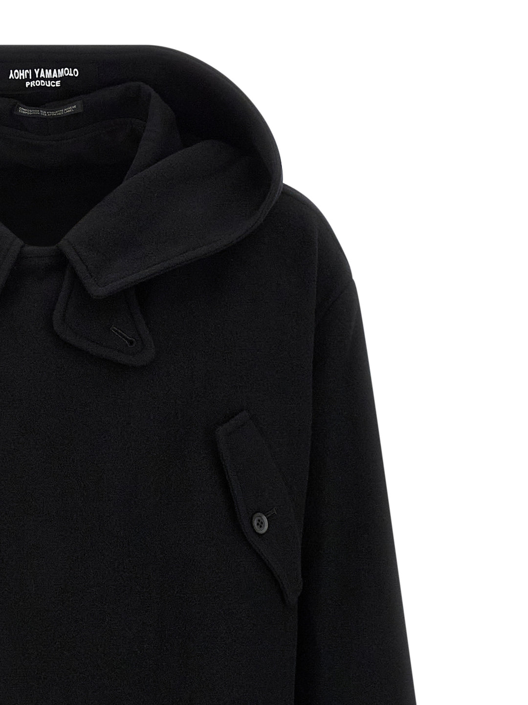 Yohji Yamamoto Hooded Coat Trench e Impermeabili - Nero | 03bc452615ca604d2a578829606c3a58f14d9d9e