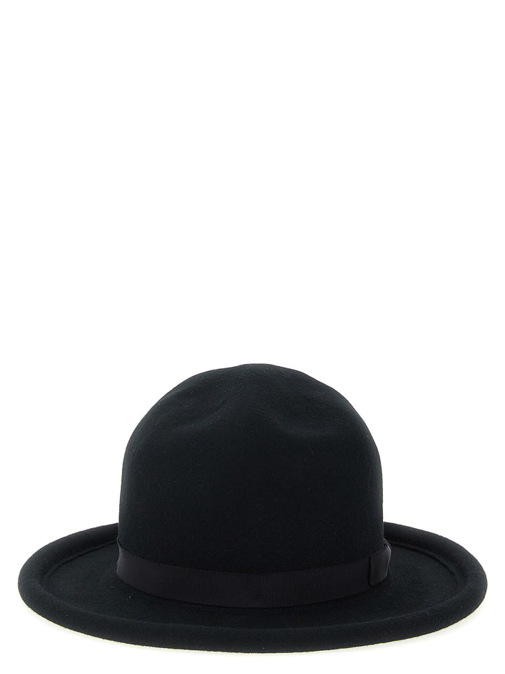 Yohji Yamamoto Wool B Tube Brim Plain Mtn Cappelli - Nero | e5bea4b15b836b05feb093c7de2da1936de302c2