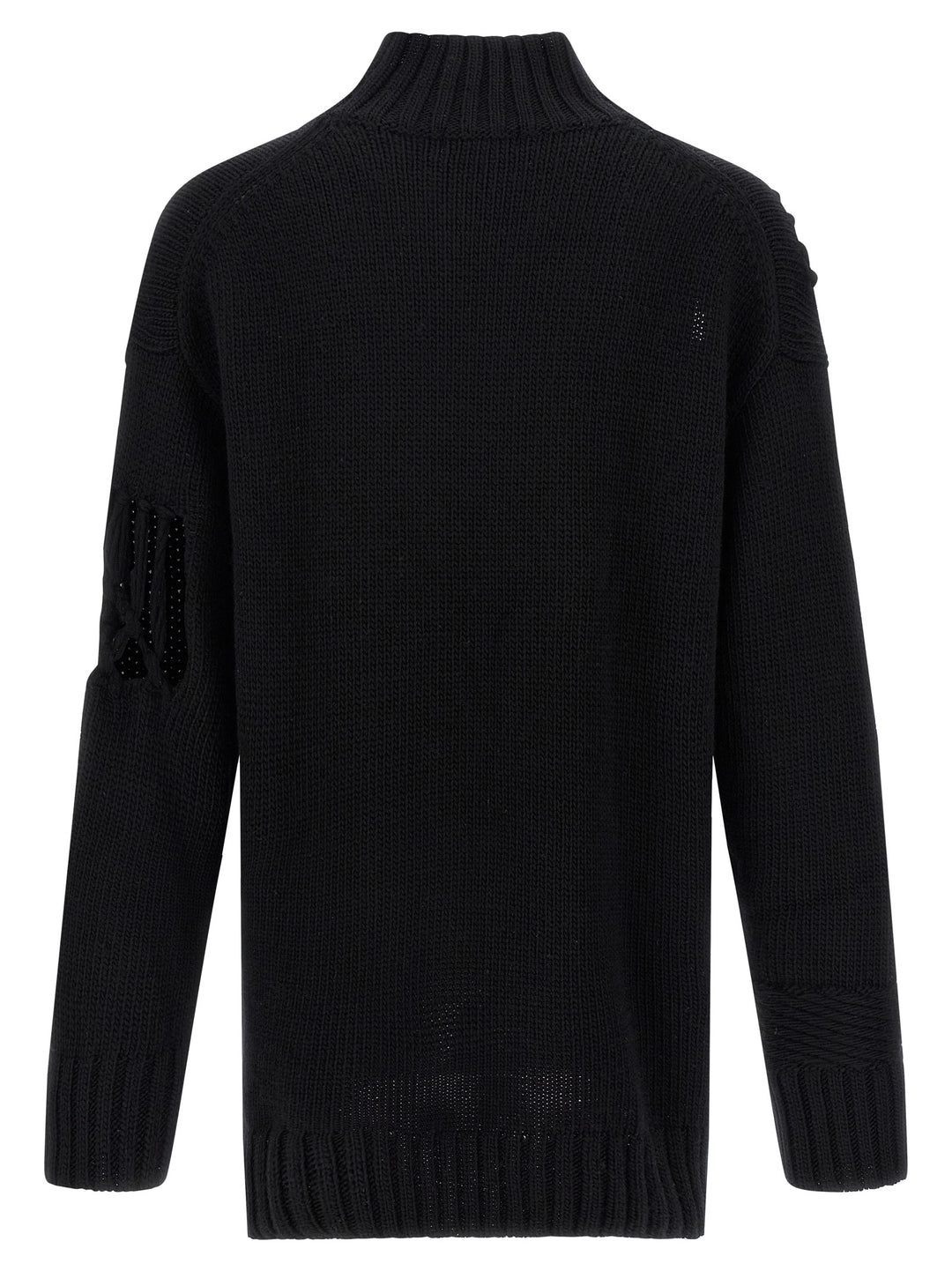 Yohji Yamamoto Macramé Insert Sweater Maglioni - Nero | 7c6ac96c70acb9dbf1d9fc628396a21d274a1629