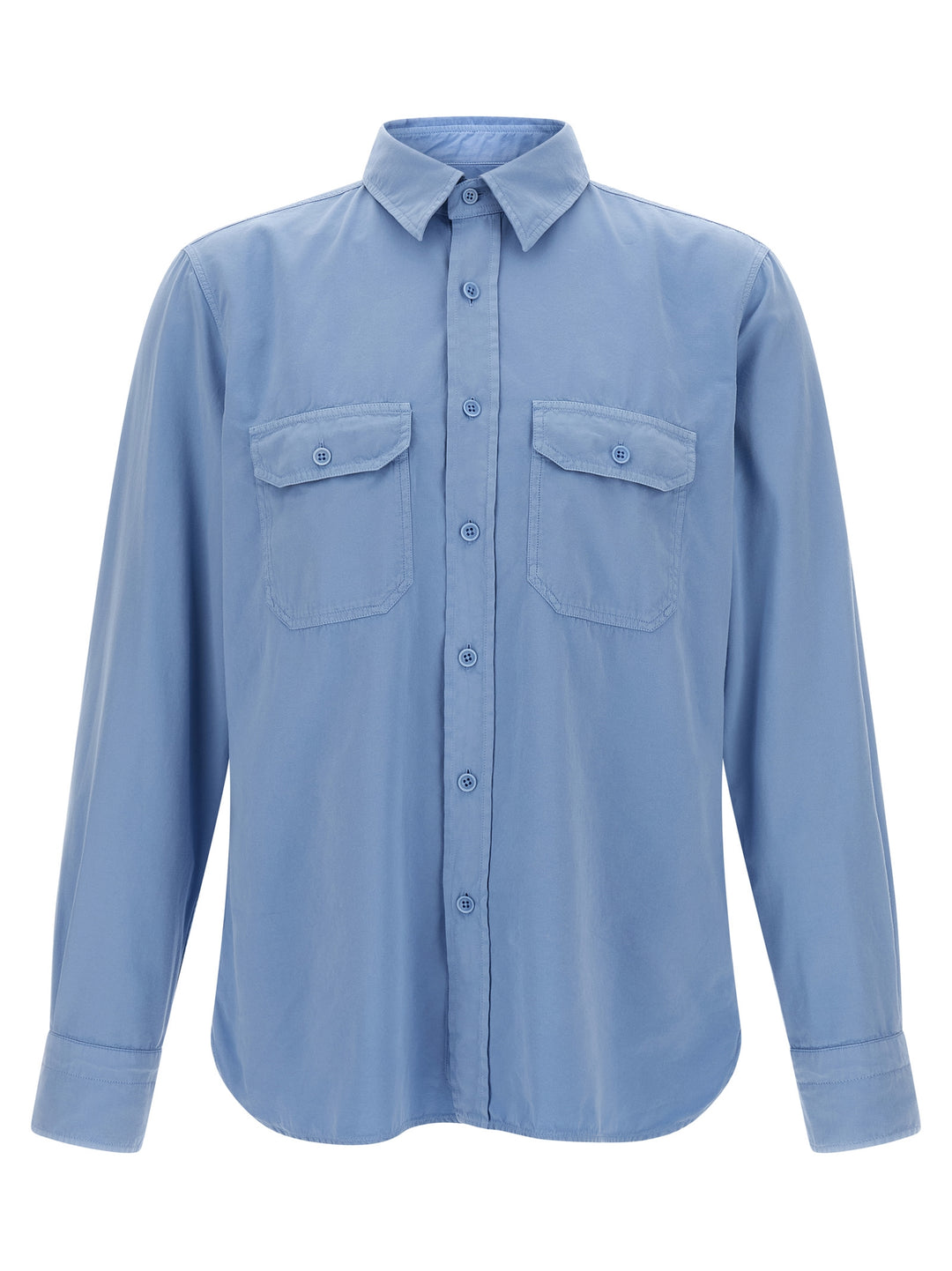 Tom Ford Faille Shirt Camicie - Celeste | ce879b53977eb5e46b2d051d2f41e25ef0cc140b