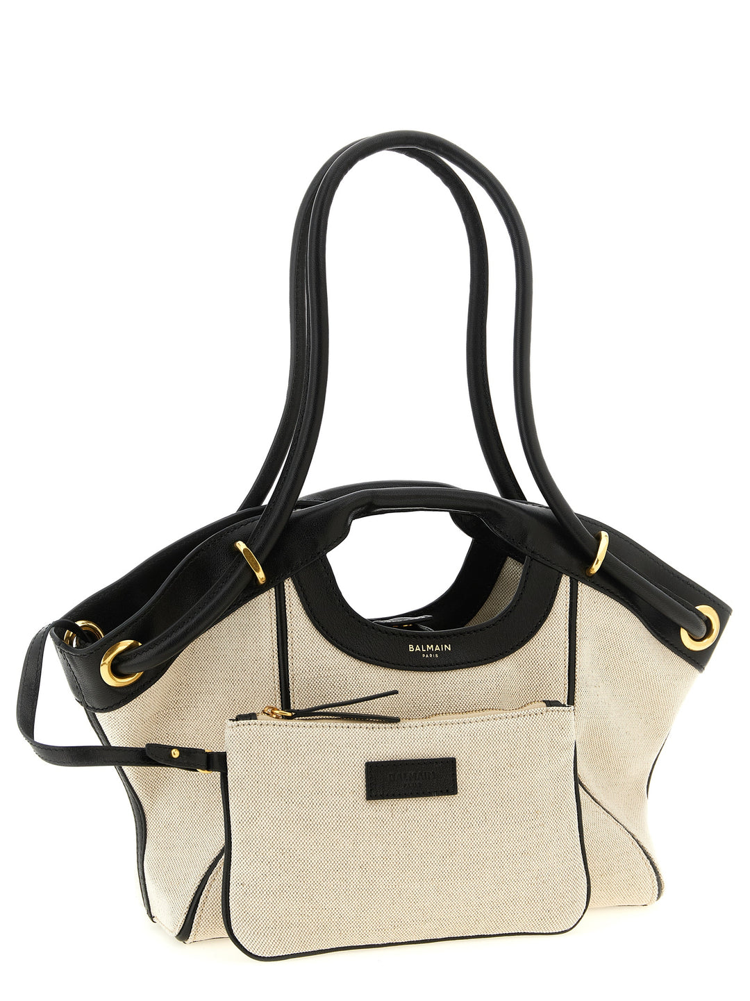 Balmain Tote Tote - Bianco/Nero | 865ceaed3e535757a407cabb738df32696fc217d