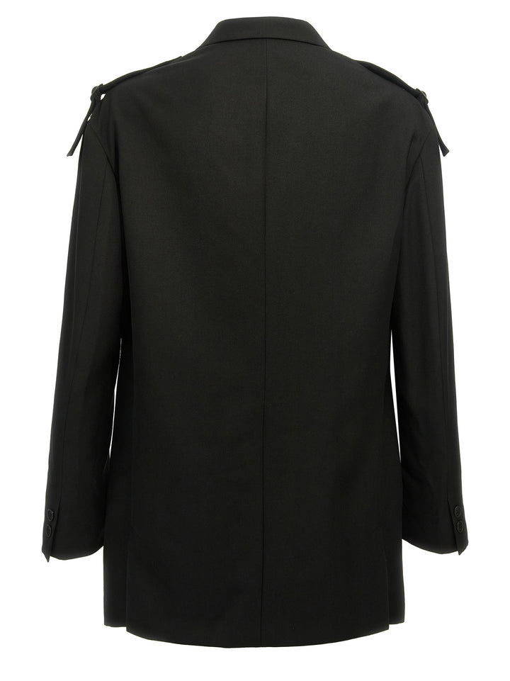 Yohji Yamamoto Single-Breasted  With Strap Detail Blazer - Nero | 6f9fad6ff7eeb73063ee54d3f4d5b097daf9e60f