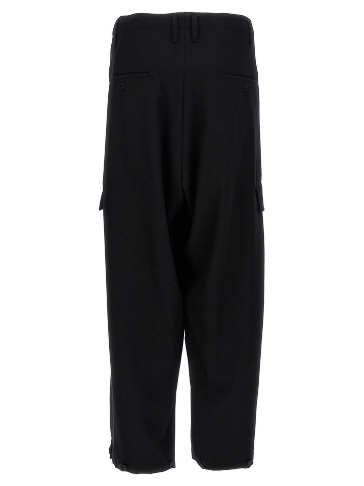 Yohji Yamamoto Tab Wide P Pantaloni - Nero | d351e905ed118673dae971d7f96372c068c5c400