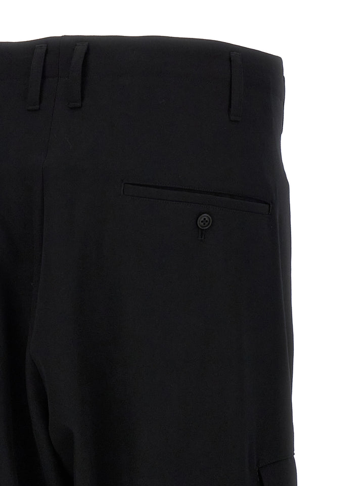 Yohji Yamamoto Tab Wide P Pantaloni - Nero | f0ab1006a9295bbb918c19002da215477741e889