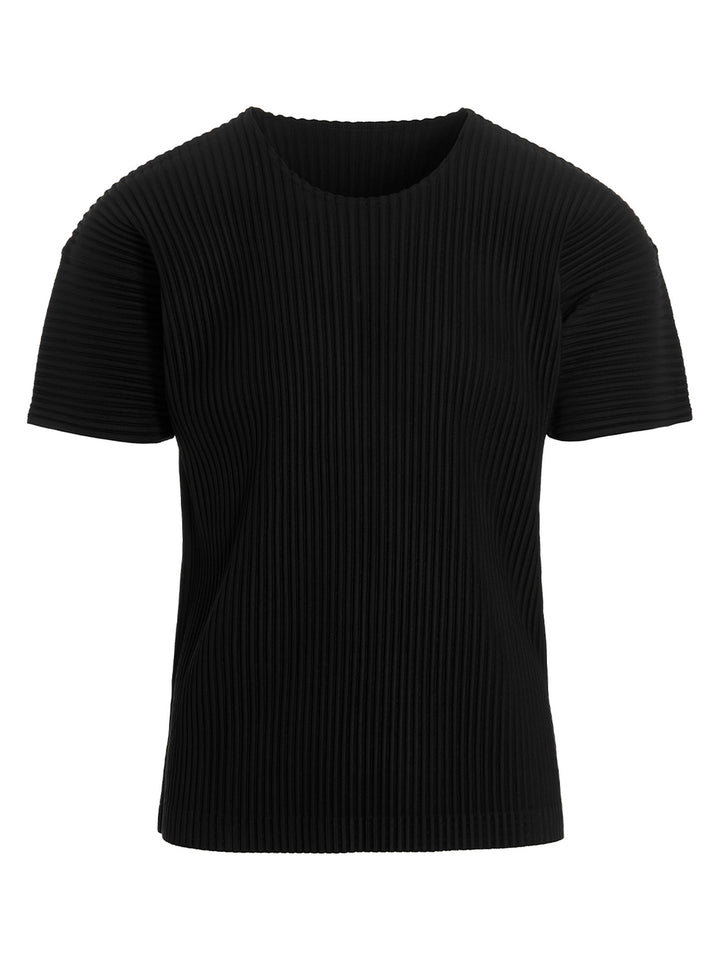 Homme Plisse' Issey Miyake Pleated T shirt - Nero | 40d98b8e71366f6b336b9052e30d6dfb19fcf9de