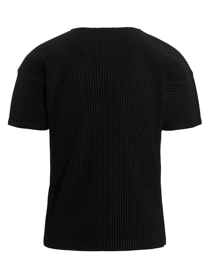 Homme Plisse' Issey Miyake Pleated T shirt - Nero | 6df38c0269cf99cf39dbcdcaf07d5b07fff3a16f