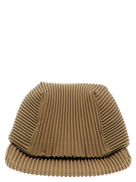Pleated Baseball Cap Cappelli Beige