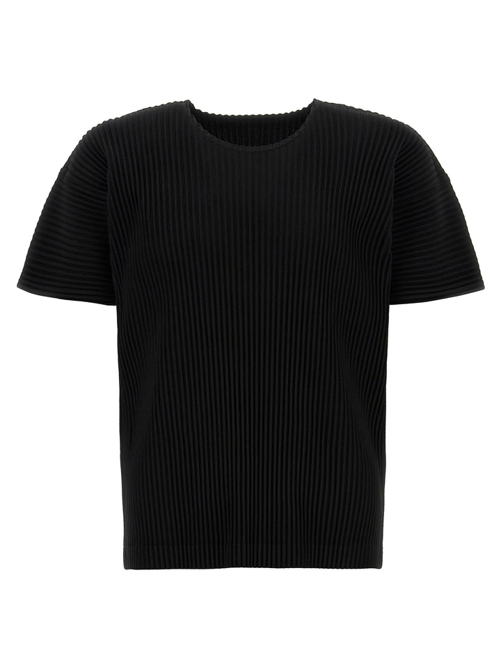 Homme Plisse' Issey Miyake Pleated T shirt - Nero | 23dfca672e5099ac54b2dcee4880905c14cfbf48