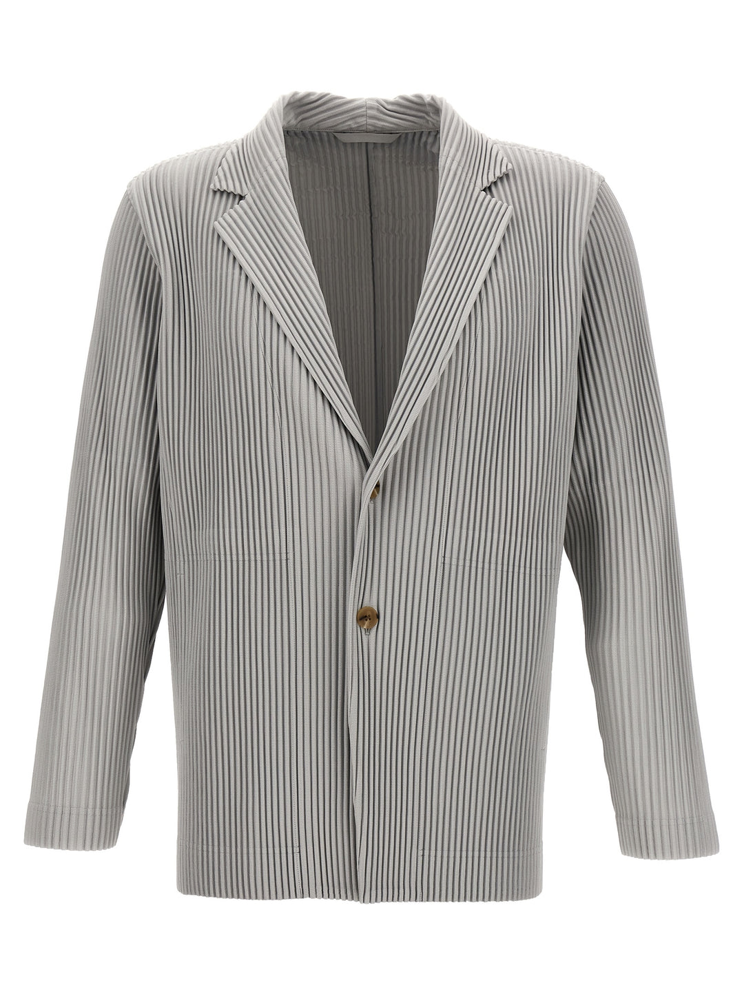 Homme Plisse' Issey Miyake Single-Breasted Pleated Blazer - Grigio | c4d96ab43759ff3de9f42361e2fd9408f571b9ea