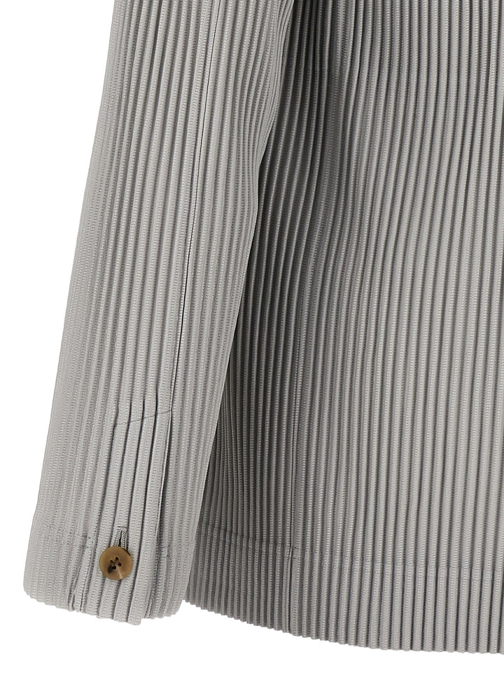 Homme Plisse' Issey Miyake Single-Breasted Pleated Blazer - Grigio | 43d9d3bf6cb2cc84092d06440389b37d4867460b