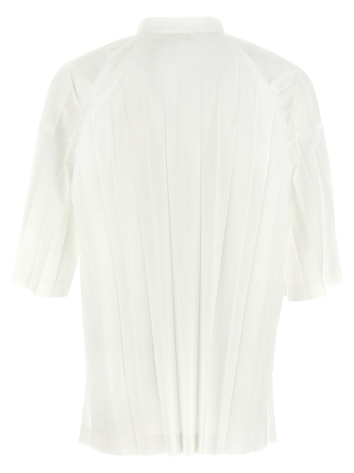 Homme Plisse' Issey Miyake Edge Shirt T shirt - Bianco | f10ab858427ad997c9f9a1361662d54a73cc452b