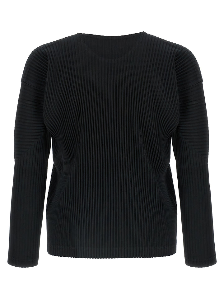 Homme Plisse' Issey Miyake Basics T shirt - Nero | 2ce52675d1ba45037a1e9b2de7073d85dbd54b56