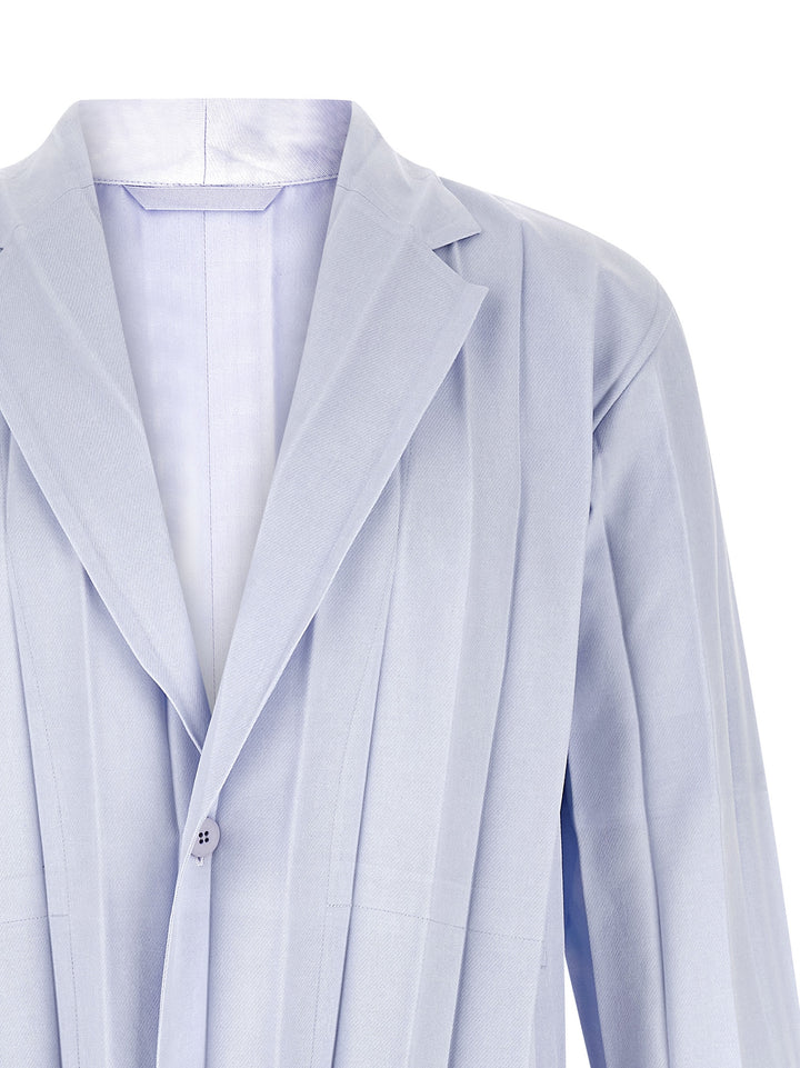 Homme Plisse' Issey Miyake Edge Ensemble Blazer - Celeste | 14c53e30a7914f448849ecbec324bb0cb0c4f1bd
