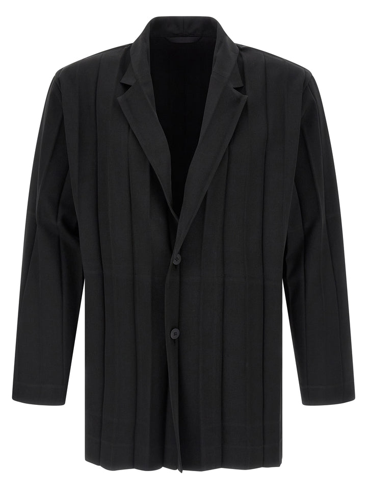 Homme Plisse' Issey Miyake Edge Ensemble Blazer - Nero | 216fd61a61d127b0b46832712963abd3ca01ba45