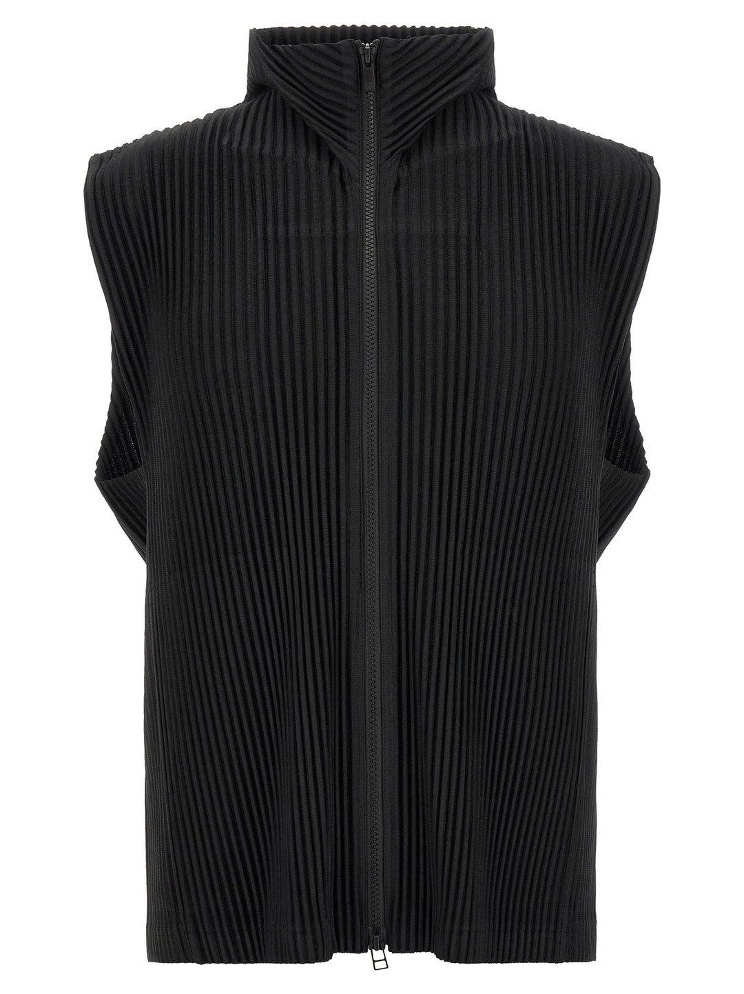 Homme Plisse' Issey Miyake Monthly Colors: April Gilet - Nero | b1fd72d0ef1e2ec3e8c910b5f18fa41c0ac3a218