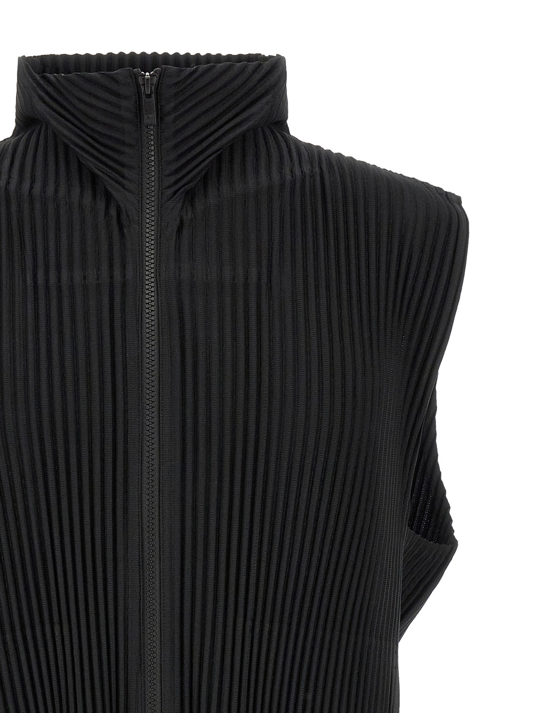 Homme Plisse' Issey Miyake Monthly Colors: April Gilet - Nero | e0d3b5fc1350e25e746d9fc6ed5f3855ca383c54