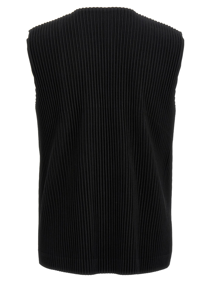 Homme Plisse' Issey Miyake Basics Gilet - Nero | e7f008b3a9ba1320303b20aa296f662067f716d7