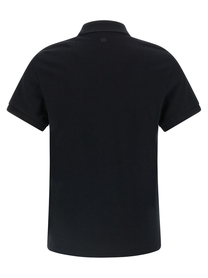 Ami Paris Ami De Coeur Polo - Nero | 864b66a57c357e98d096dc56d8328f71445a7018