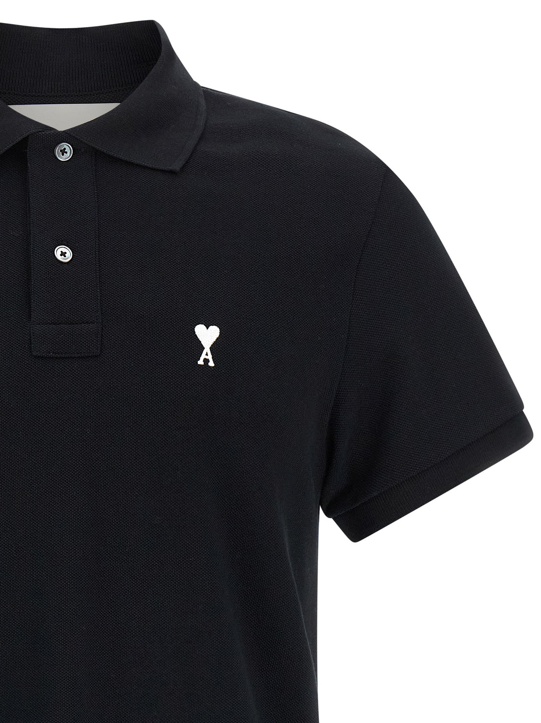 Ami Paris Ami De Coeur Polo - Nero | 3a883cf40c4c73ea0211cdd1dfbe863331da459a