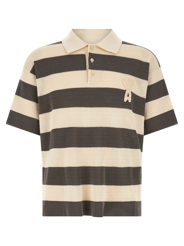 Ami Paris Ami De Coeur Polo - Grigio | f89aa927034d8389cf2e5fc687d07fc2a8c2937a