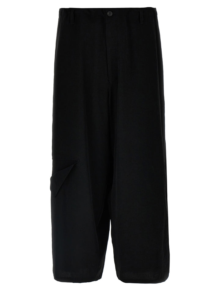 Yohji Yamamoto Ta Tuxedo Cut-Out Detail Pantaloni - Nero | 1a95d627ffb52353a2412591d38a6381ade5ac46
