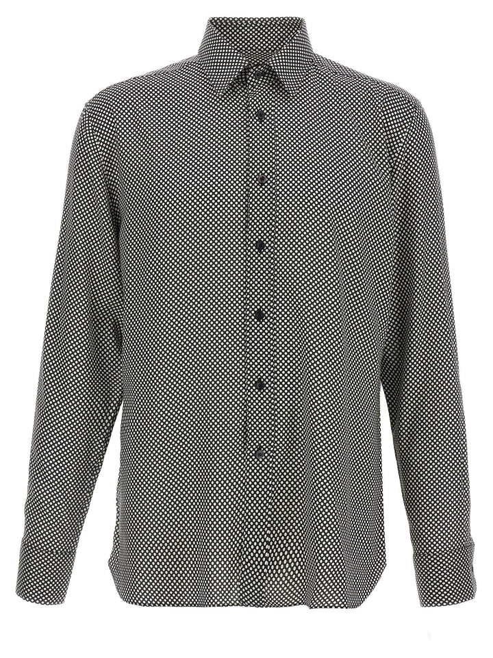 Tom Ford Polka Dot Shirt Camicie - Bianco/Nero | 8104dea4ccb5ef0f102d087d0200c0e8bc57840d