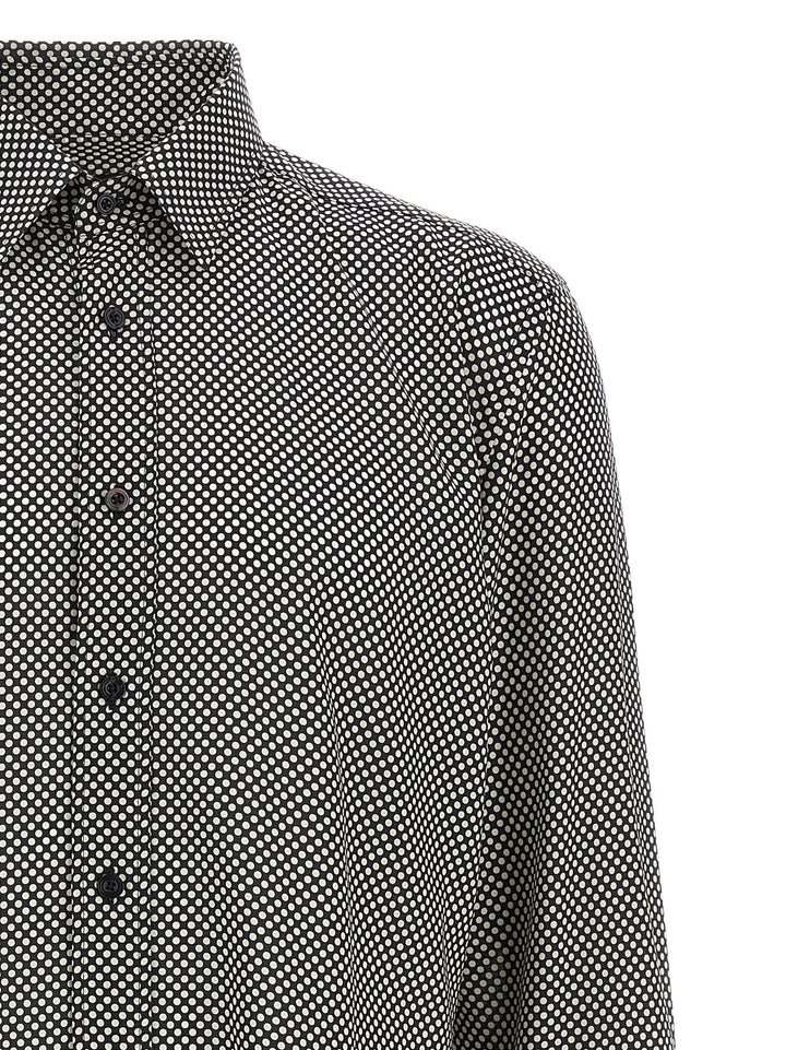 Tom Ford Polka Dot Shirt Camicie - Bianco/Nero | c3c57f8a33be3243bb8d0d3abaf10d74775372a0