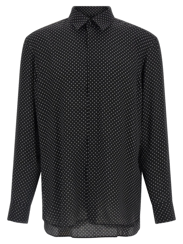 Micro-Print Shirt Camicie Nero