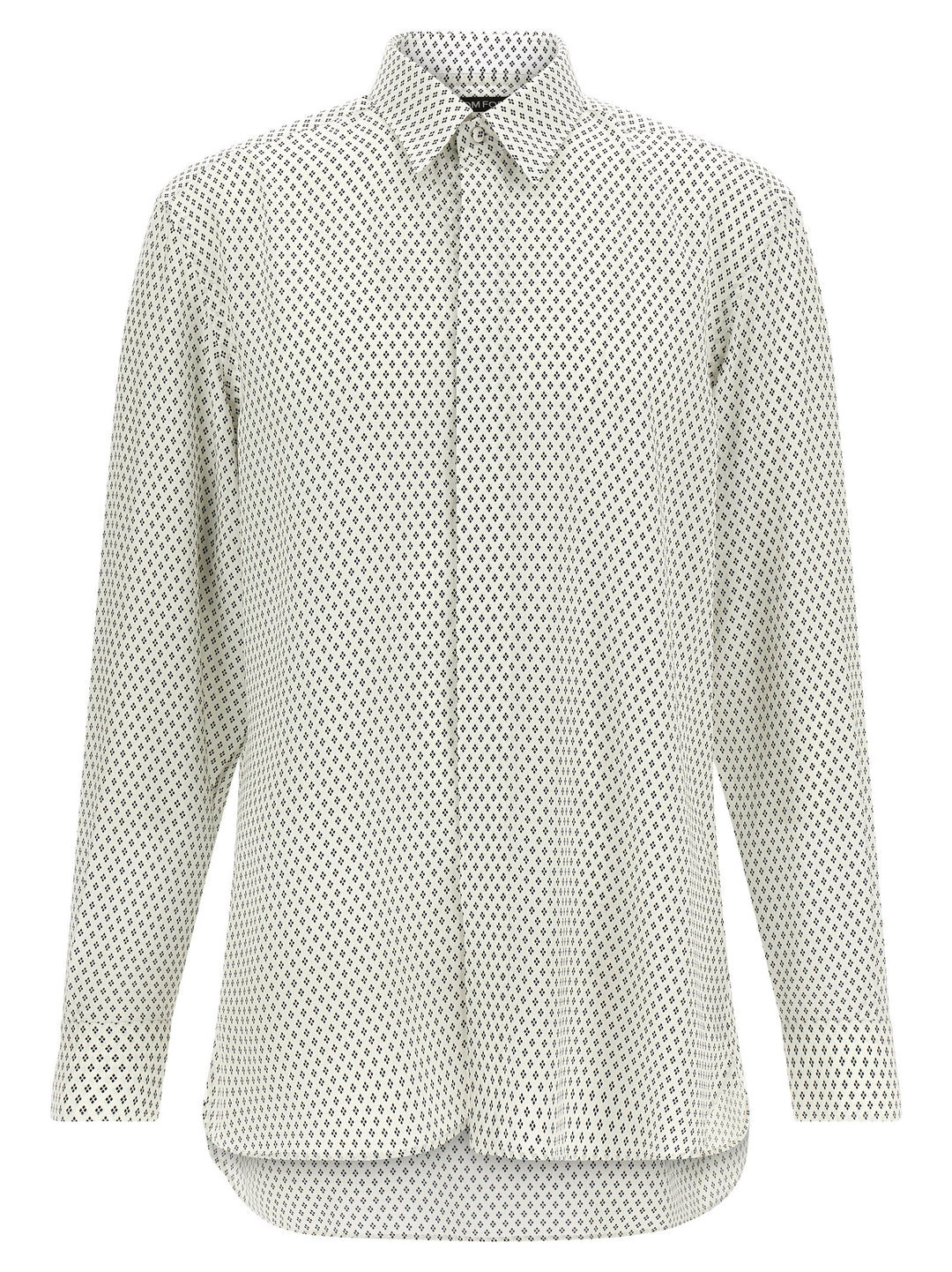 Tom Ford Micro-Print Shirt Camicie - Bianco/Nero | 1ff38066f29f3ebde6bb1c50f45222e2a1a51f7a
