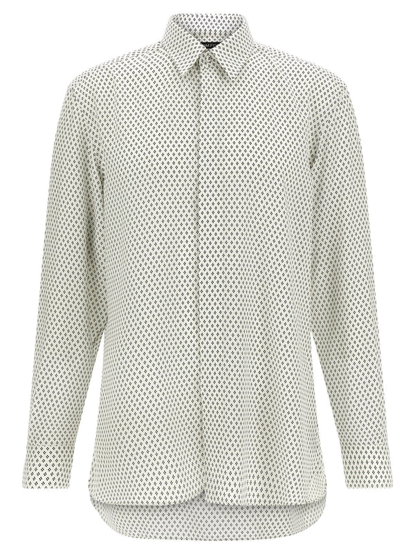 Micro-Print Shirt Camicie Bianco/Nero