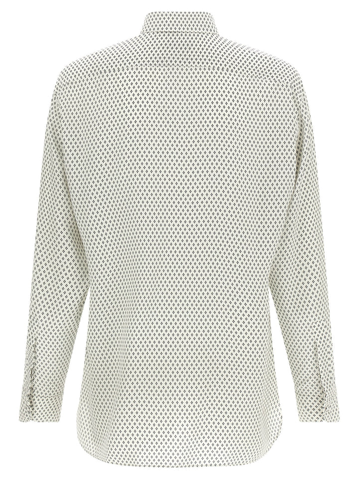 Tom Ford Micro-Print Shirt Camicie - Bianco/Nero | 80f6c15aa2625bdefabb784334caf8786f924cb4