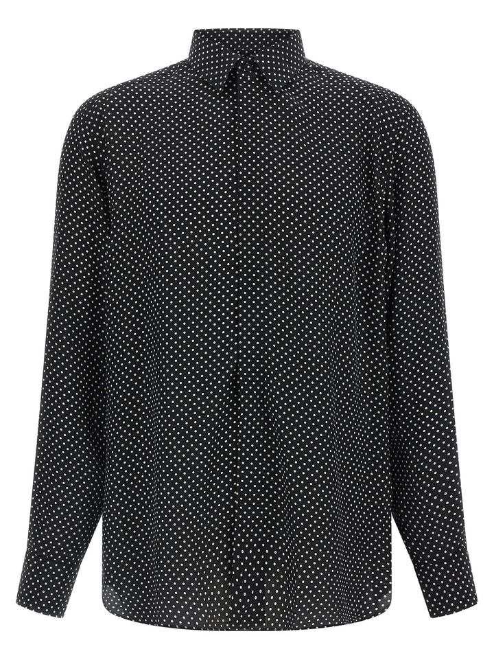 Tom Ford Polka Dot Shirt Camicie - Bianco/Nero | 9d0162407c2fbeac6337649458b9295f65a51c99