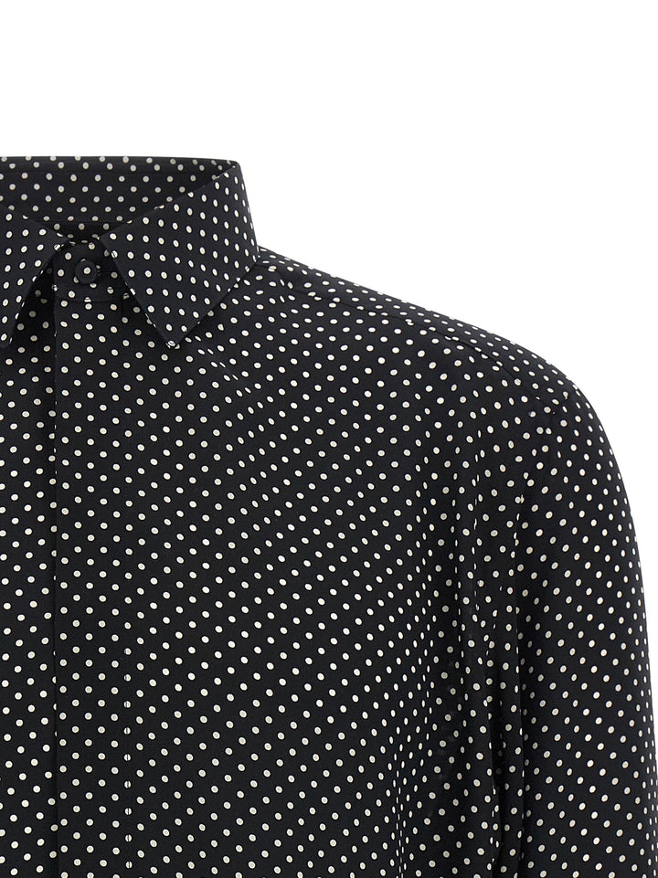 Tom Ford Polka Dot Shirt Camicie - Bianco/Nero | 491201741f03c7def5c6c168ebca47ccb4fcfe34