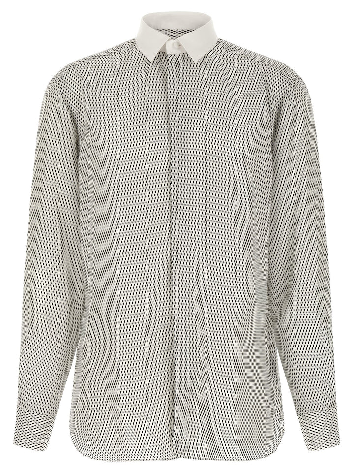 Tom Ford Shirt With Contrast Collar Camicie - Bianco | 1aed8c40b5ca69aadf8ee3b7538ea7579c9a9a26